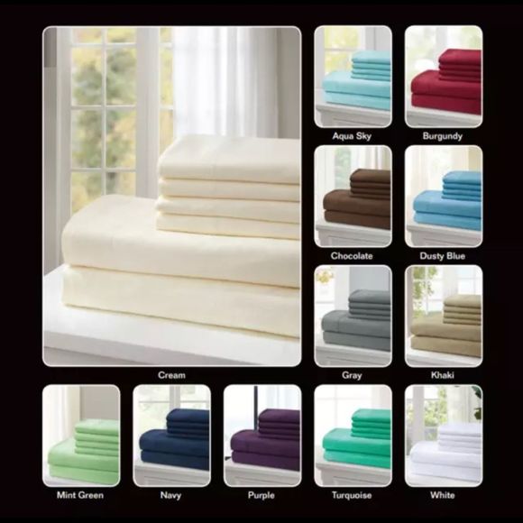 Turquoise NWT New bedding sheets  set 6pc SOFT - Picture 10 of 11